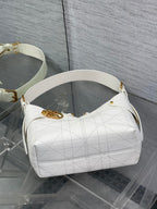 Dior 2025 Voyage Bag 23cm White Grained Calfskin 267760