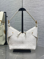 Dior 2025 Voyage Bag 23cm White Grained Calfskin 267760