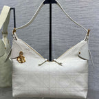 Dior 2025 Voyage Bag 34cm White Grained Calfskin 267767