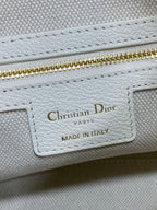 Dior 2025 Voyage Bag 34cm White Grained Calfskin 267767