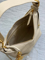 Dior 2025 Voyage Bag 23cm Powder Beige Grained Calfskin 267772