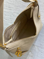 Dior 2025 Voyage Bag 28cm Powder Beige Grained Calfskin 267775