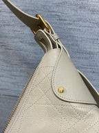 Dior 2025 Voyage Bag 28cm Powder Beige Grained Calfskin 267775