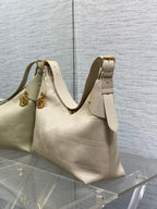 Dior 2025 Voyage Bag 34cm Powder Beige Grained Calfskin 267779