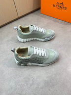 HM Men's Bouncing Sneaker Pastel Green Calfskin Suede 696023