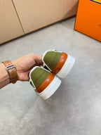 HM Men's Get Sneaker Green Denim Calfskin 696208