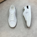 HM Men's Get Sneaker White Denim Calfskin 696209