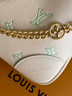 LV 2026 Boulogne PM Bag 29cm Cream Green Monogram Empreinte Leather 281403