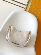 LV 2026 Boulogne PM Bag 29cm Cream Green Monogram Empreinte Leather 281403
