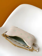 LV 2026 Boulogne PM Bag 29cm Cream Green Monogram Empreinte Leather 281403