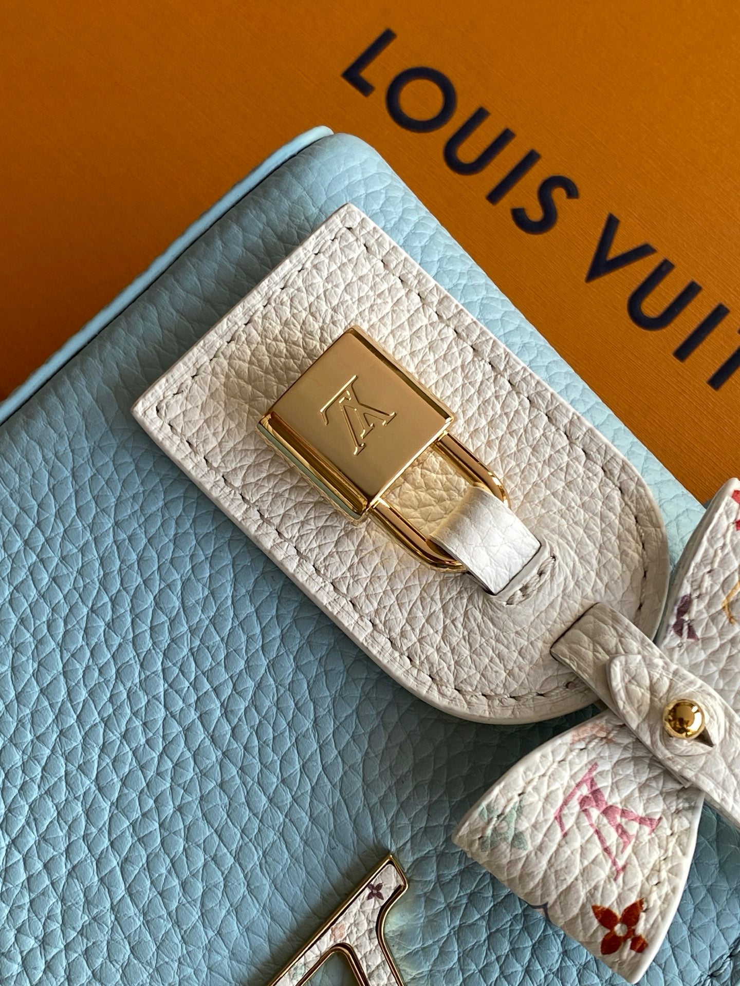 LV x TM 2026 Capucines Bag 27cm Blue Taurillon Cowhide Leather 281421