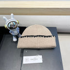 BEANIE HAT IN CAMEL BEIGE WOOL 419781