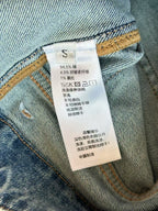 Loewe Embroidered Flared Jeans Blue Cotton
