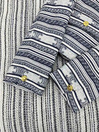 Celine 25 Jacket Blazer White With Black Stripes 301223