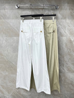 Miumiu 2026 Drawstring Pant White and Beige Nylon Fabric