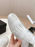 PRA 26S Ballet Flats White Calfskin 600586