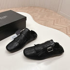 PRA 26S Ballet Flats Black Calfskin 600587