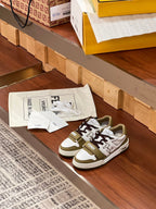 FENDI MATCH IN WHITE MIX OLIVE CALFSKIN