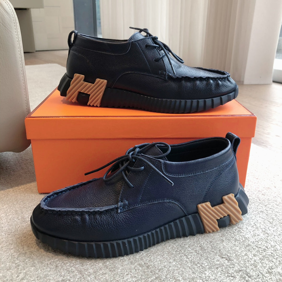 HM Men's Increase Sneaker Navy Blue Cowhide 204373