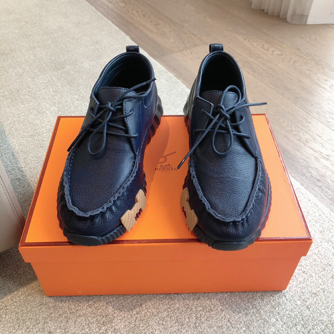 HM Men's Increase Sneaker Navy Blue Cowhide 204373
