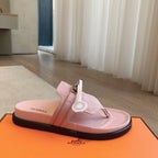 Empire Sandal Light Pink Lambskin Suede Goatskin