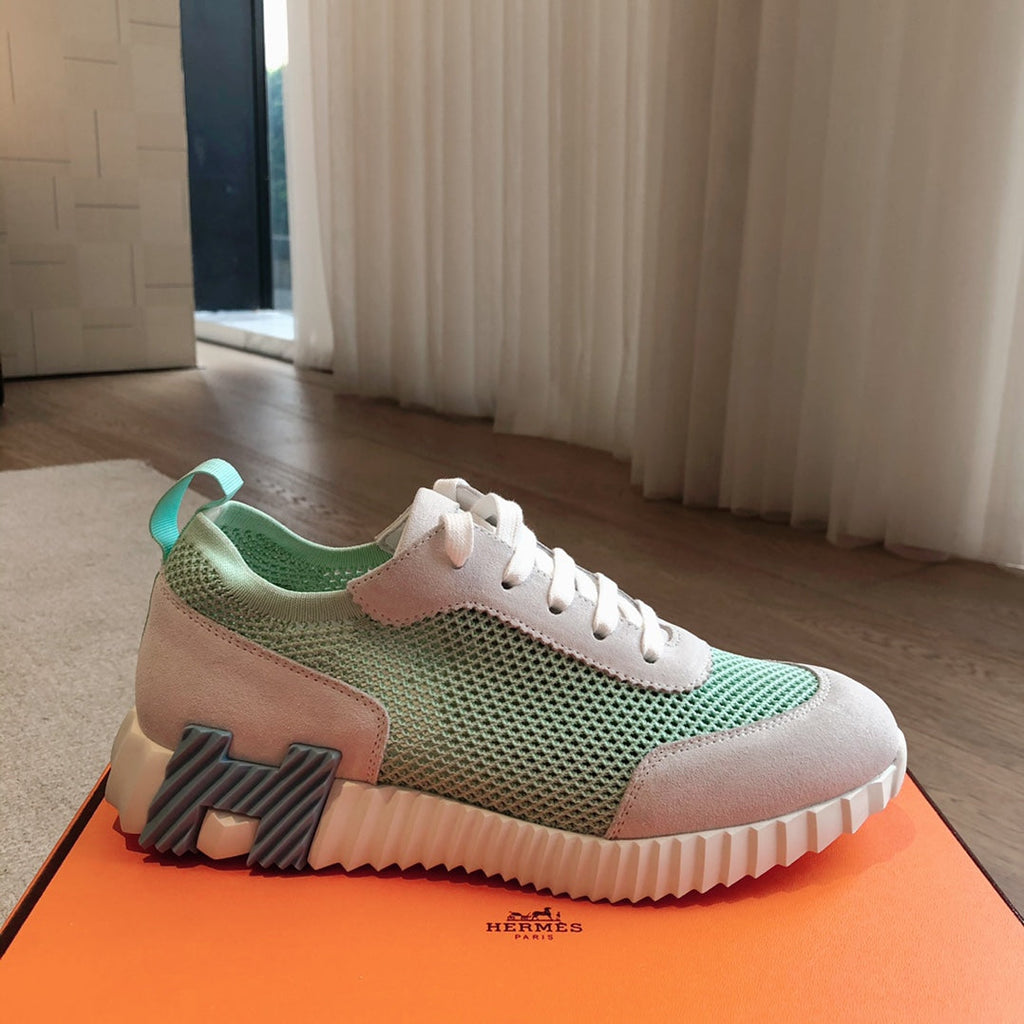 HM Men's 25 Sneaker Seafoam Mesh Suede 541303