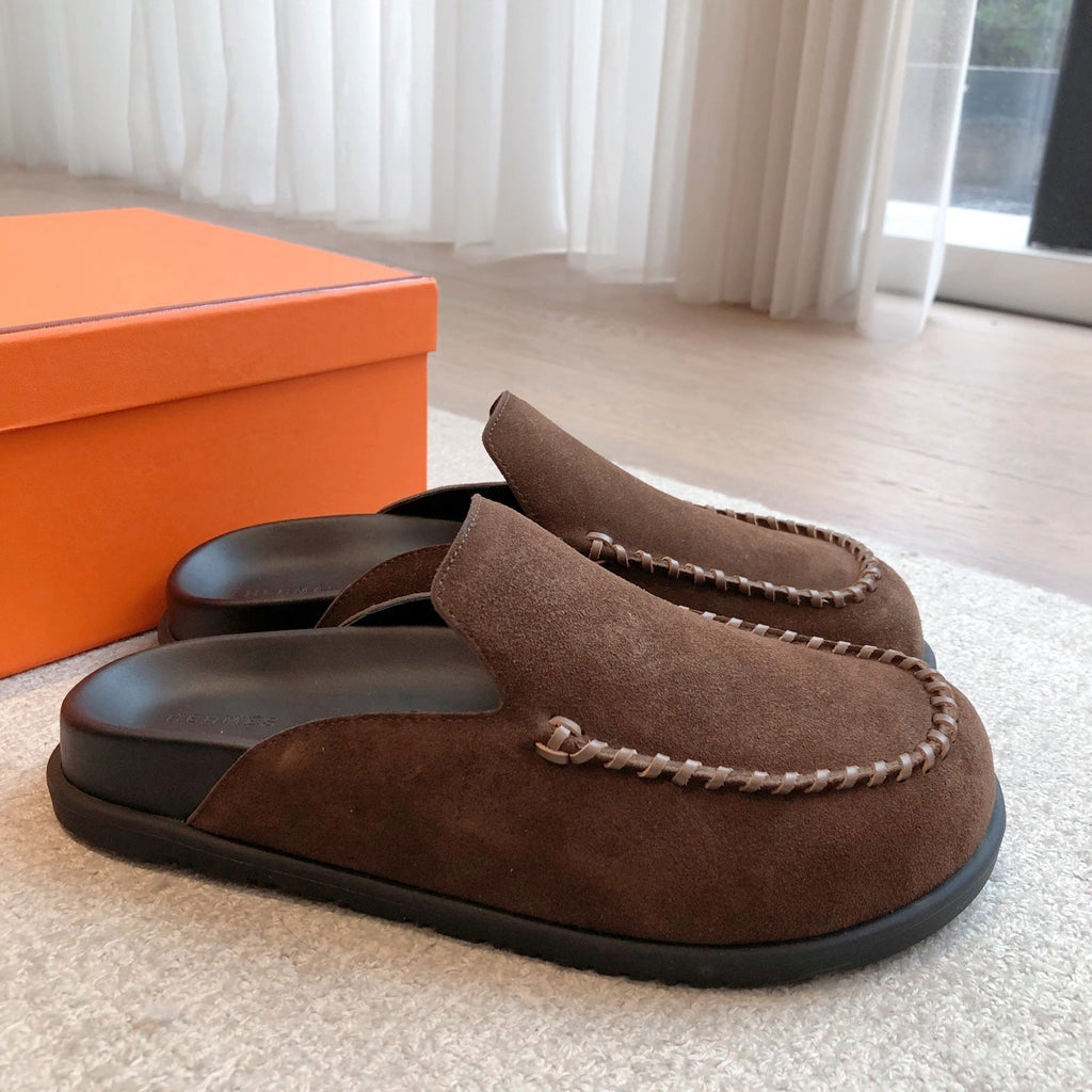 HM Men's 25 Johan Mule Dark Brown Suede 582076