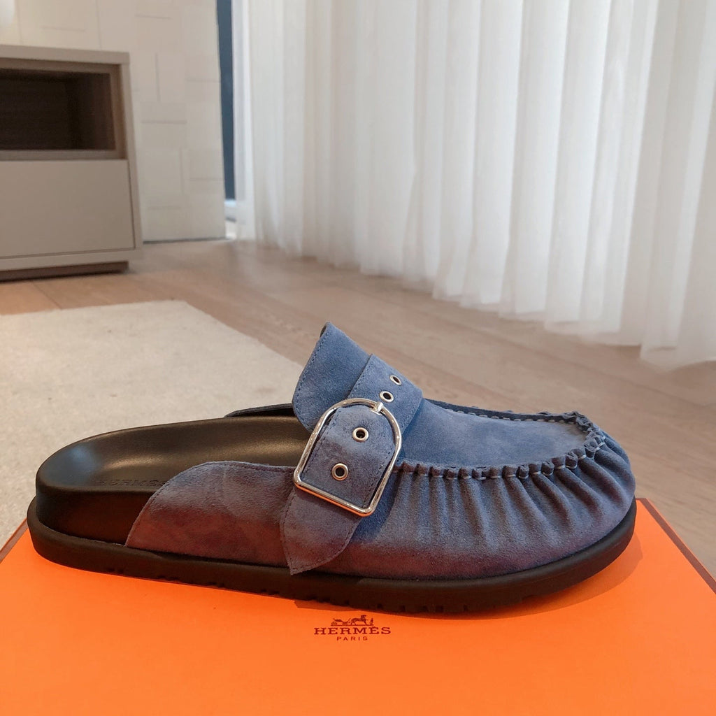 HM Men's 25 Key Mule Blue Suede 582064