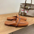 HM OZ Mule 25 Brown Calfskin