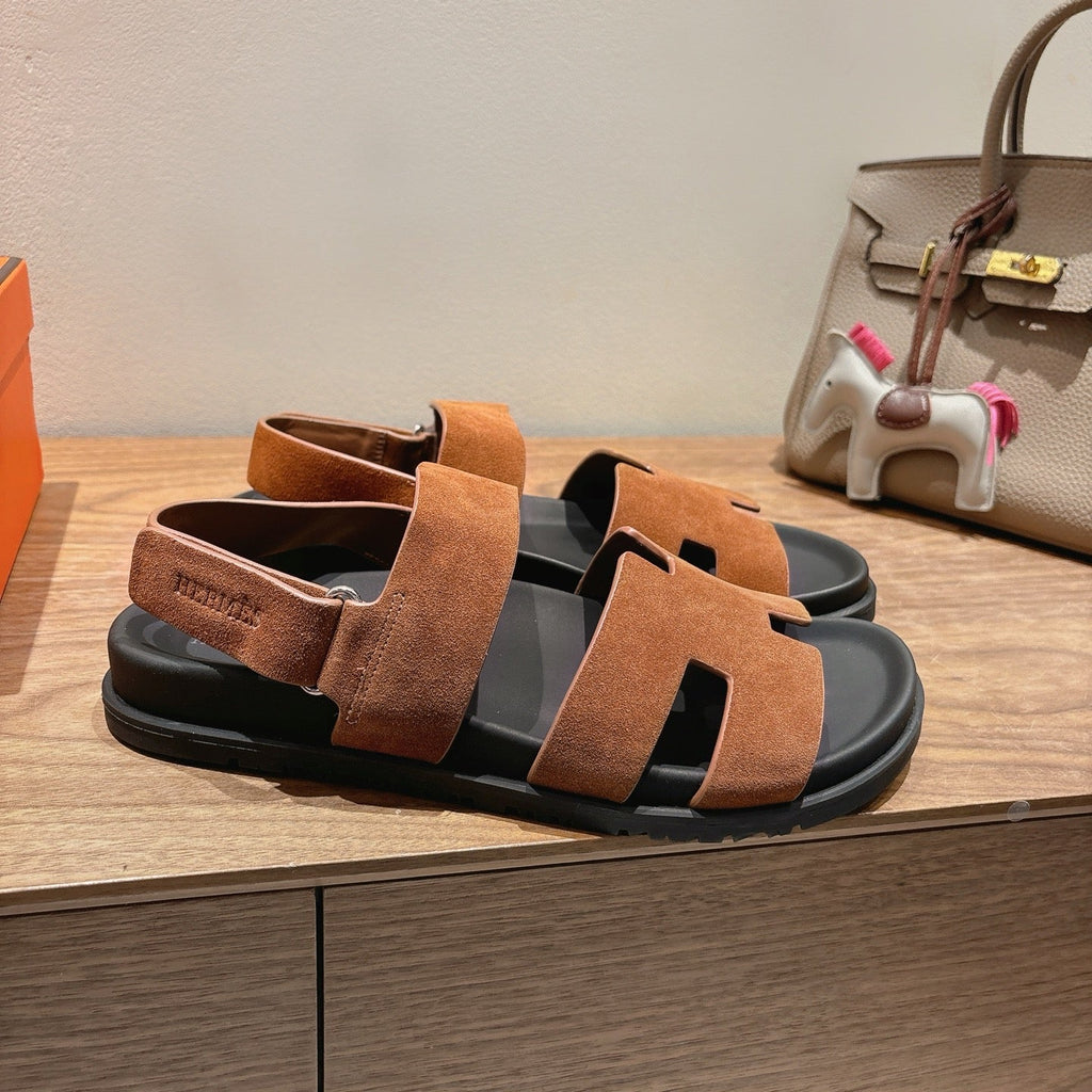 HM Men's 25 Genius Sandals Brown Suede 651347
