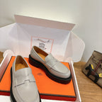 HM 26ss Loafers Gray Calfskin 638434