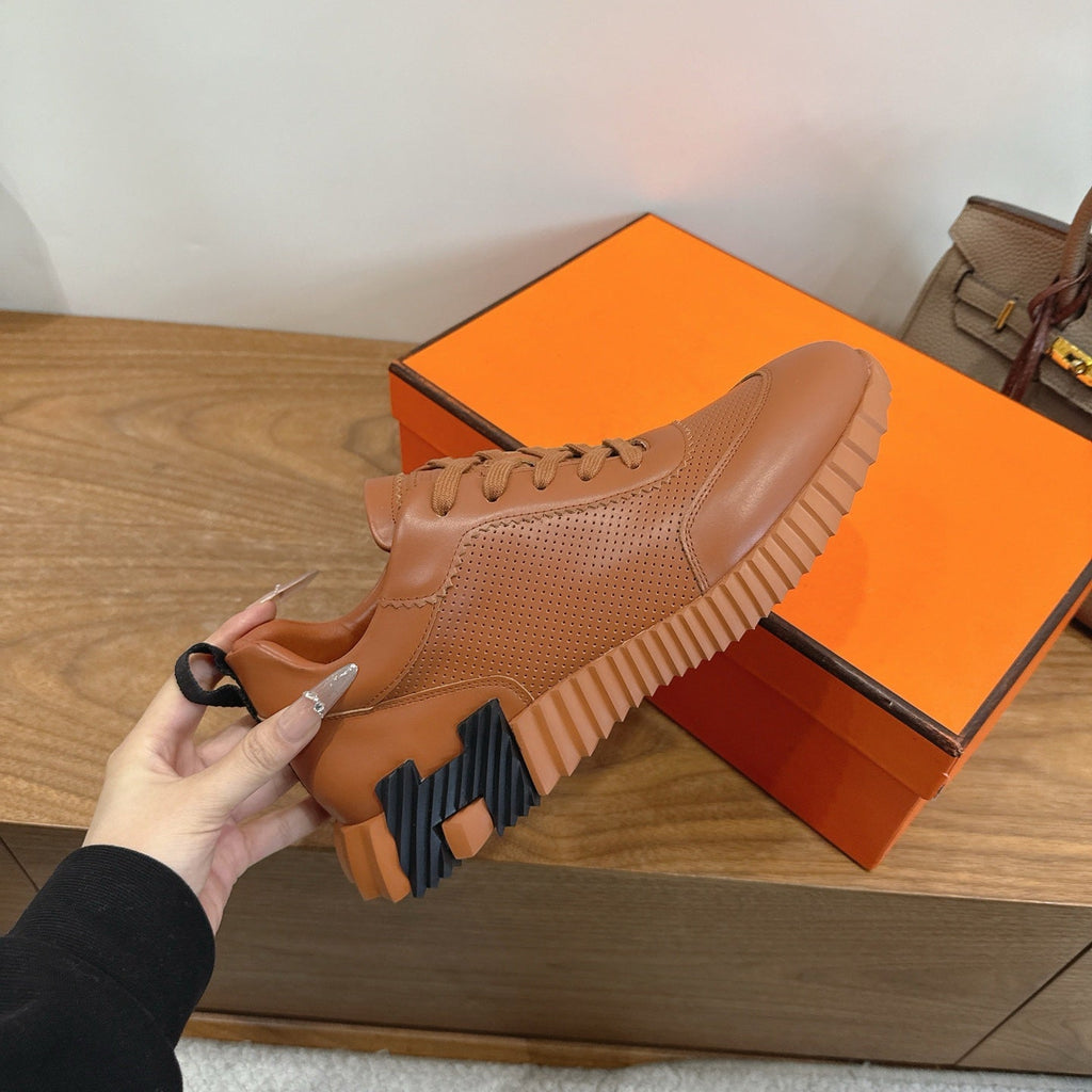 HM 26ss Sneakers Caramel Brown Leather 638570