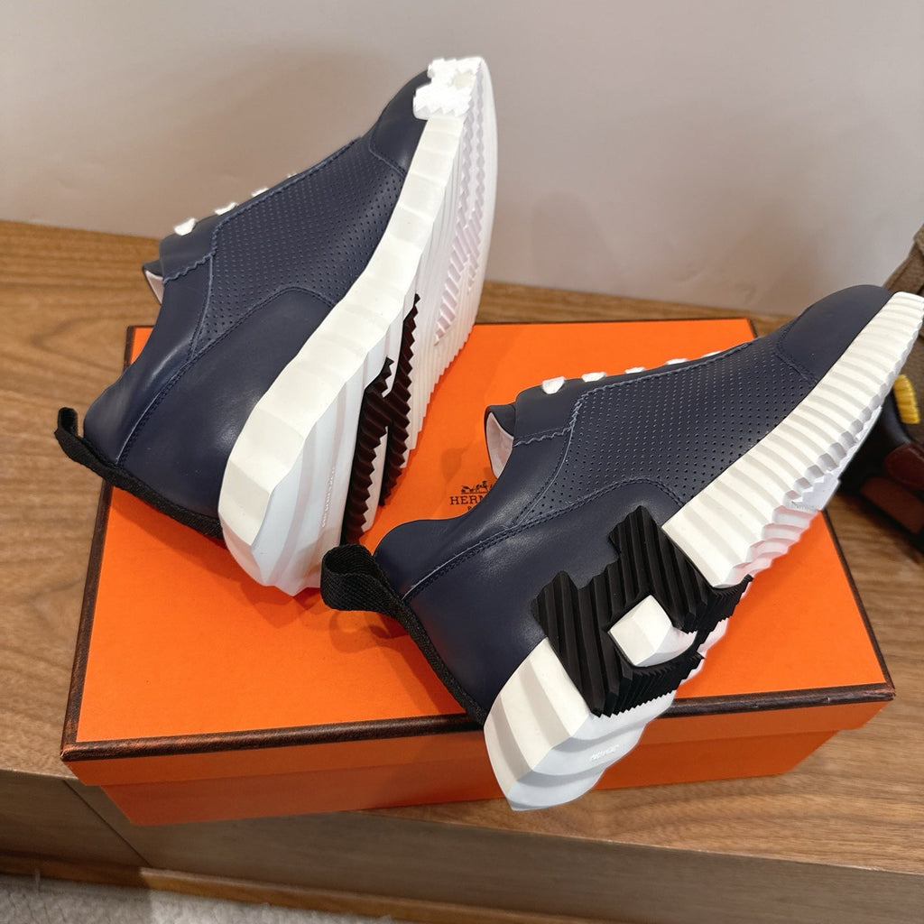 HM 26ss Sneakers Navy Blue Leather 638581
