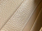 CAPUCINES MINI 21 DARK BEIGE TAURILLON GOLD HARDWARE