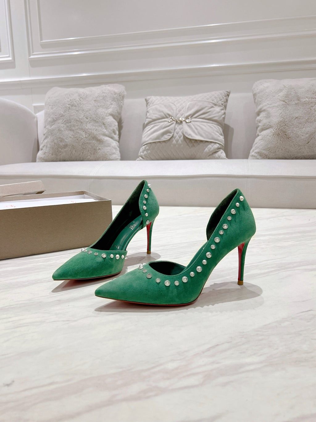 CL 25 Iriza Pumps 8.5cm Green Suede 314904