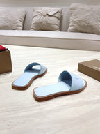 CL 25 Slippers Blue Top Layer High Gloss Calfskin 307499