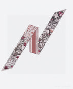 CD Twilly Mini Scarf 105cm Purple Colorful Mulberry Silk 902528
