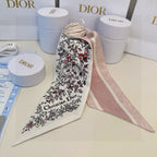 CD Twilly Mini Scarf 105cm Light Pink Mulberry Silk 941924