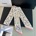 CC  Twilly Mini Star 120cm White Blue Mulberry Silk 941930