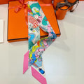 HM Twilly Mini Scarf 86CM Pink Colorful Mulberry Silk 957044