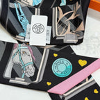 HM Twilly Mini Scarf 86CM Black Mulberry Silk 957159