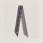 HM Twilly Mini Scarf 86CM Blue Pink Mulberry Silk 967448
