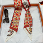 HM Twilly Mini Scarf 86CM Red Mulberry Silk 968839