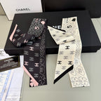 CC  Twilly Mini Scarf 120cm White Mulberry Silk 968851