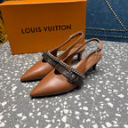 LV 26ss Slingback 45 Brown Cowhide 628431