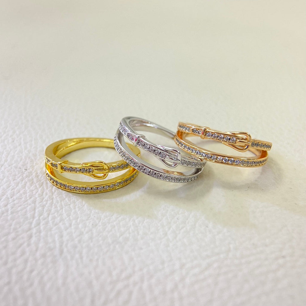 HM Buckle Diamond 2 Ring