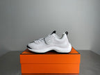 HM Men's Loop Sneaker White Calfskin Suede 741464