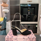 Jimmy 25 Saeda 85mm Sandals Black Suede 240083