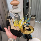 Jimmy 25 Saeda 85mm Sandals Black Suede 240083