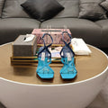 Jimmy 25 Azie Colorblock Sandal 11CM NCS Blue Calfskin 240111